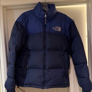 The North Face Men’s Big 1996 Retro Nuptse Jacket Blue & Black Sz M Great Shape!